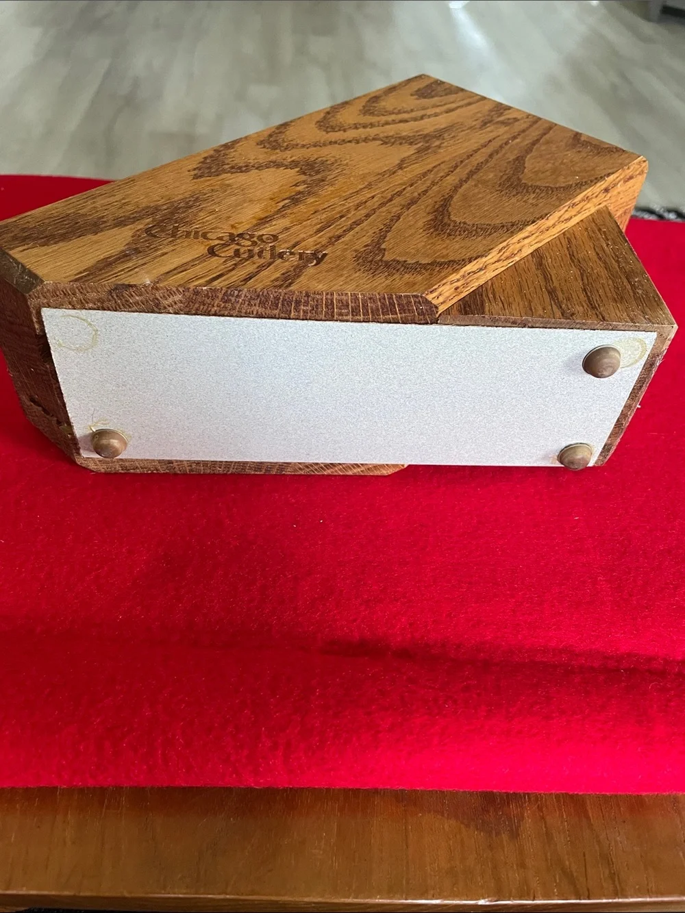 Chicago Cutlery 4 Slot Wooden Knife Block - Natural Wood